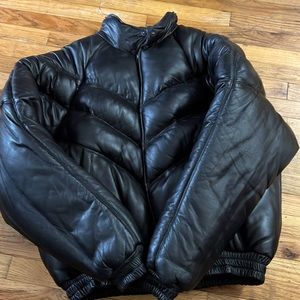 Leather bomber from Delancy Street